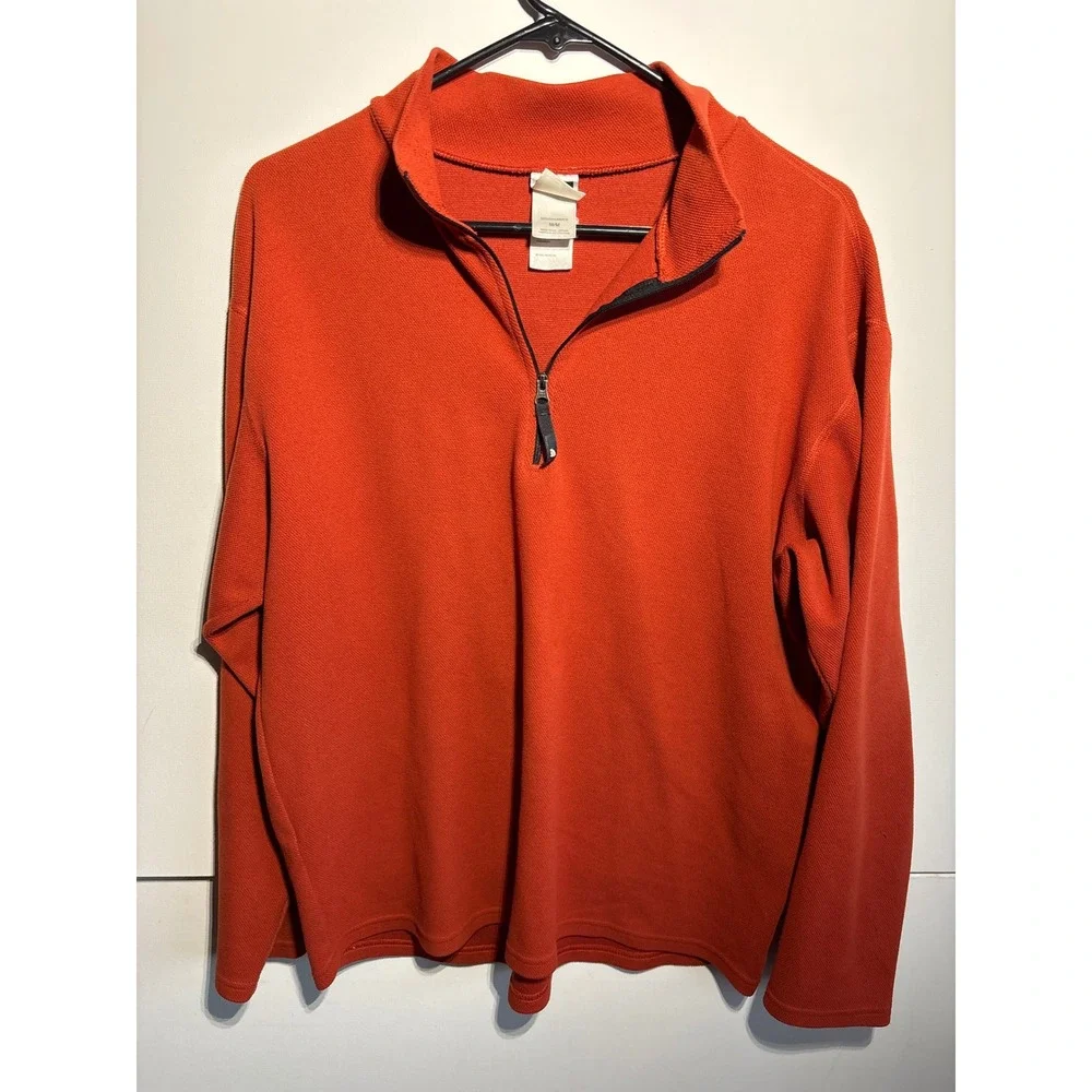 The North Face flight series Mens M Orange Pullover Half Zip Long Sleeve Sweater